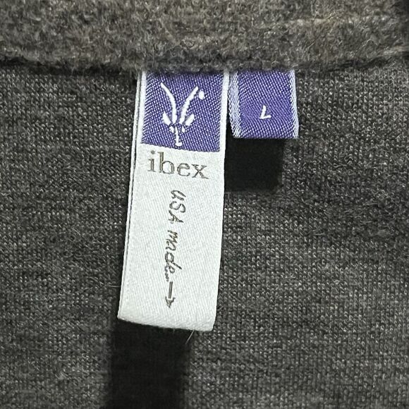 Ibex 1/2 Zip Sweater Men’s Large New Zealand Merino Wool Blend Brown USA - Picture 3 of 10